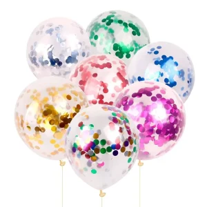 Supplier 12 Inch Confetti Balloon Set Christmas Sequin Design for Custom Foil Party Cake Back School Halloween Easter 100 Pcs