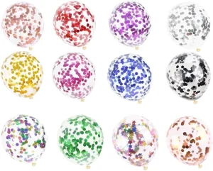 Supplier 12 Inch Confetti Balloon Set Christmas Sequin Design for Custom Foil Party Cake Back School Halloween Easter 100 Pcs