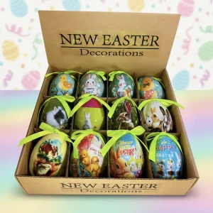 Sy High Quality Foam Egg Ball Christmas Decoration Easter Set of 12 7cm Made in China Customized Logo