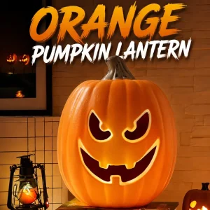 Table Ornaments Halloween Pumpkin Lantern Glowing Pumpkin Lantern Outdoor Indoor Halloween Party Home Decoration Jack O Lantern