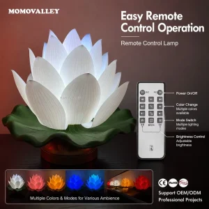 Tabletop Decorative Flower Vase Night Light LED Lotus Flower Lamp for Home Decor Lifestyle Store Retail Distribution