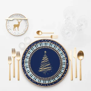Tableware Christmas Decoration Ceramic Christmas Plate Colorful Dinnerware Sets