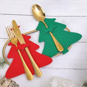 Tableware Mat Felt Knife and Fork Holder Wedding Desktop Decoration Festive Atmosphere Party Decoration Props