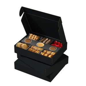Takeout Sushi Fruits Chocolate Cookie Paper Box Platter Lunch Fish Chips Kraft Paper Dessert Box With Serving Tray And Dividers