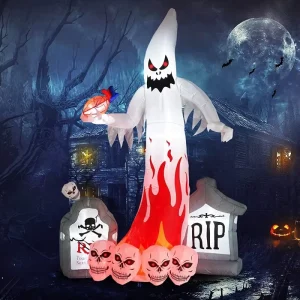 Tall 12FT Giant Halloween Ghost Inflatable Yard Party Decoration Scary Blow Ups Courtyard Garden Outdoor Cloth