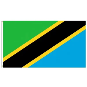 Tanzania National Flag 3×5 Ft Custom Printed Polyester Outdoor Banner Bulk Country Flag Direct Factory
