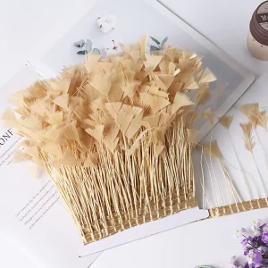Tassel Crafts Sewing Dyed Cream Fringe Fabric Stripped Turkey Feather Fringe Trim for Carnival Costume Party Dress Clothing