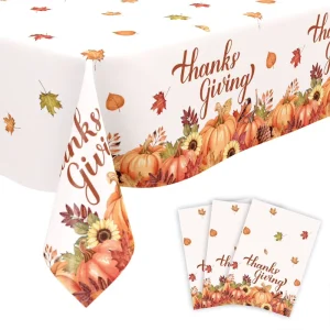 Thanksgiving Birthday Party Children’s Maple Leaf Design Rectangle Paper Tablecloth Supplies for Boys Girls Valentine’s Day