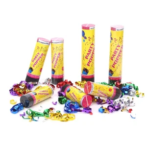 Thanksgiving Chinese New Year Valentine’s Day Small Spring Loaded Iron Metallic Decorations Party Popper for Kid’s Birthday