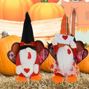Thanksgiving Day Autumn Harvest Festival Faceless Doll Rudolph Decorations Ornaments