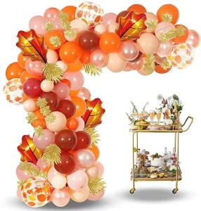 Thanksgiving Decorated Balloon Birthday Party Maple Leaf Aluminum Film Balloons Gold Simulation Leaves