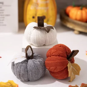 Thanksgiving Decoration Orange Pumpkin Pendant Harvest Festival Knitted Small Ornament Interior Design