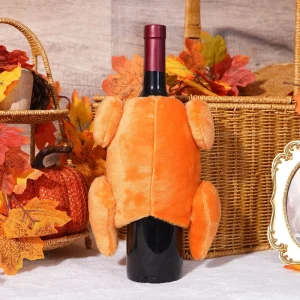 Thanksgiving Harvest Festival Turkey Wine Bottle Cover Indoor Use Restaurant Holiday Decorations