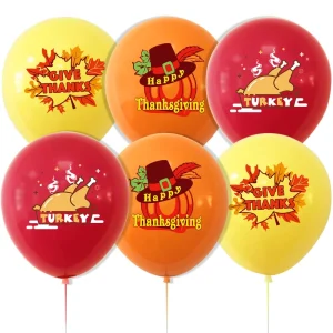 Thanksgiving Party Balloon Decoration Turkey Pumpkin Maple Latex Balloon Holiday Decoration Supplies