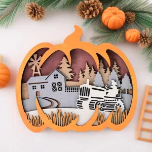 Thanksgiving Pumpkin Decorations Harvest Festival logo Desktop Ornaments Indoor Carving Decoration