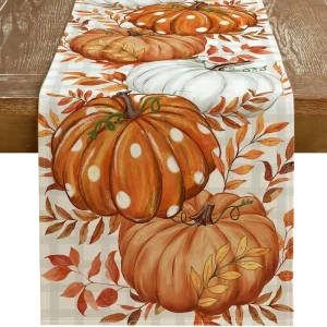 Thanksgiving Table Runners for Party Table Home Decoration