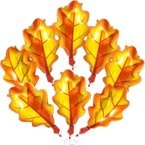Thanksgiving Themed Party Cartoon Leaf Foil Balloons Autumn Maple Leaf Decor Balloons & Customizable