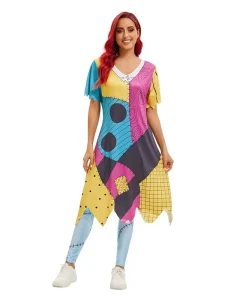 The Nightmare Before Christmas Sally Cosplay Skirt Polyester Halloween Horror Fancy Roleplay Costume