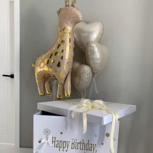 Thick Floating Cartoon Giraffe Foil Balloon Suitable For Gift Birthday Wedding Bachelor Party Event Decoration
