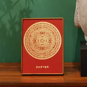 Time Wheel Diamond Jar City Brass Solid Wood Ornament Home Decor Feng Shui Chinese Style High Quality Environment Friendly