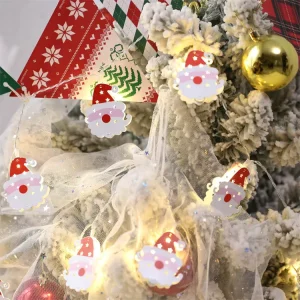Tiny Christmas Tree Decoration Set with String Hanging Ornaments