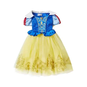 Toddler Girls Blue Princess Dress Breathable Cotton Skirt Customized Color Performance Christmas Halloween Bulk Price