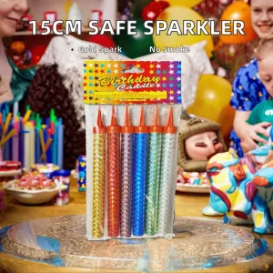 Top Grade Smokeless Firecrackers Birthday Cake Candles Promotional Party Supplies