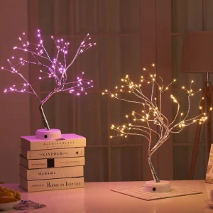 Touch Ctrl 108 Led Copper Wire Tree Table Light for Christmas Party Wedding Gift Holiday Decor Indoor Atmosphere