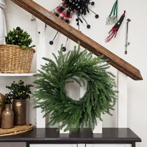 Touching Pine Branch Christmas Wreath Decorative Wall Decoration Party Decorations