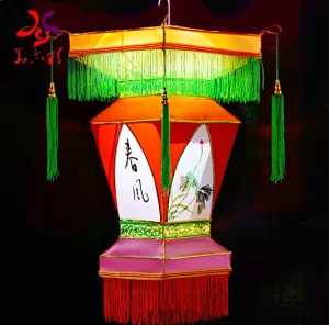 Traditional Chinese Palace Lantern Iron Frame LED Lights for Street Garden Decorations Christmas Festival Ornament