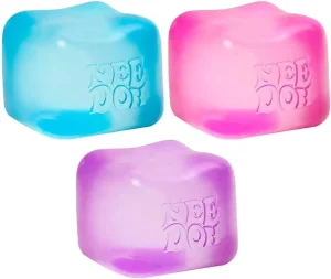 Transparent Cube Squishy Toy Soft Slow Rising Squeeze Stress Relief Sensory Fidget Gift for Kids Adults Home Office Play Needo