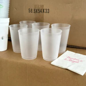 Transparent Frosted Injection Cup for Milk Tea Disposable Food Grade Thickened Packaging 90mm Takeout Plastic Cup 500cc