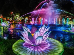 Tree Decorative Manufacturer Outdoor Zoo LED Iron Display Giant Holiday Lights Park Garden Festival Light Show Customized