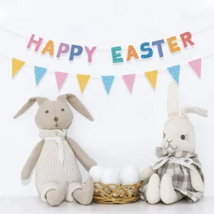 Triangle Paper Hanging Flag Easter Party Decoration Colorful Hanging Ornaments