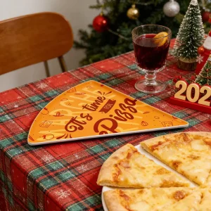 Triangular Melamine Slice Plate Novelty Pie Pizza Serving Dish for Game Nights and Family Gatherings