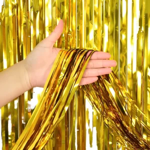 Tropical Carnival Valentines Halloween Party Items Supplies and Decoration Foil Curtain for Parties