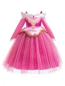 Tutu Princess Dress O Neck Full Sleeve Sequin Knee Length Halloween Party Gown for Girls 3 14 Years