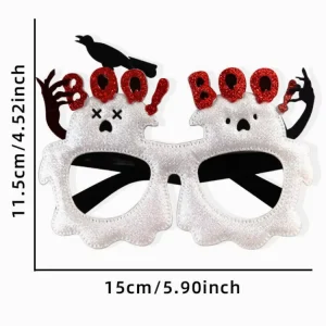 Two Boo Ghost Style Glitter Craft Party Goods Halloween Dress up Eyeglasses Frame Multiple Pattern Party Props
