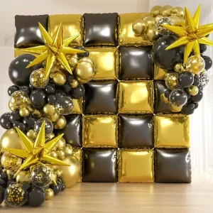 Two Color Square Foil Balloon for Birthday Christmas Valentines Day Decorations for Festival Party Decorations