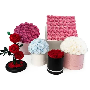 UKIQUEEN Valentine’s Day Preserved Flowers Box Gifts Real Natural Rose Immortal Everlasting Long Life Forever Eternal Roses