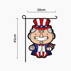 USA Holiday Party Supplies American Independence Day Cute Cartoon Character Outdoor Yard Decor Garden Flag