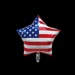 USA Star Shape Flag Balloon 40*50cm Patriotic Theme Decorations Independence Day Themed Inflatable Balloons for Party Gift