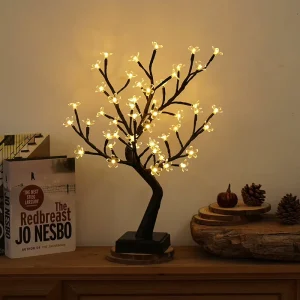 USB 48 LED Light Tree Indoor Table Lamp Summer Wedding Festival Party Garden Christmas Sakura Tree Lamp Holiday Night