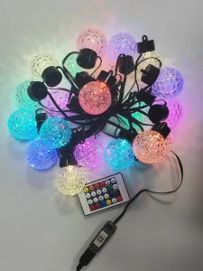 USB 5V Music Remote Control LED Smart RGB Pineapple Ball String Light for Christmas Patio Tents Decoration Lighting