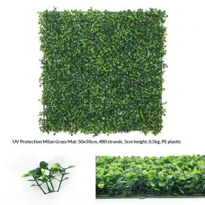 UV Protected Artificial Green Wall Panels High Density Faux Boxwood Hedge Anti-Fade Artificial Grass Wall Privacy Fence Decor