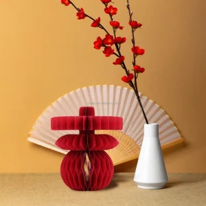 Umiss Chinese Festive JI Honeycomb Paper Gift Paper Ornaments Home Decor