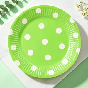 Unbleached Rigid Sturdy Construction Birthday Event Bulk Fruit Snack Thickened Disposable Paper Plate