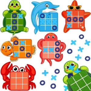 Under the Sea Party Favors Tic Tac Toe Strategic Board Game Ocean Themed Party Games Sea Animals Birthday Favors Gifts Supplies