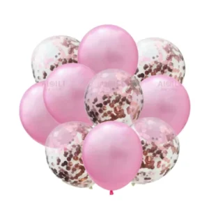 Valentine Balloons Metallic Confetti Balloons Set Birthday Party Wedding Decoration Supplies Celebration Festival