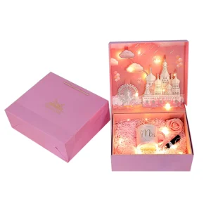 Valentine Christmas Holiday Gift Packaging 3D Paper Cut Light Box